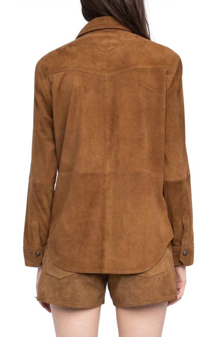 Thelma Suede Jacket, Alternate, color, DAIM