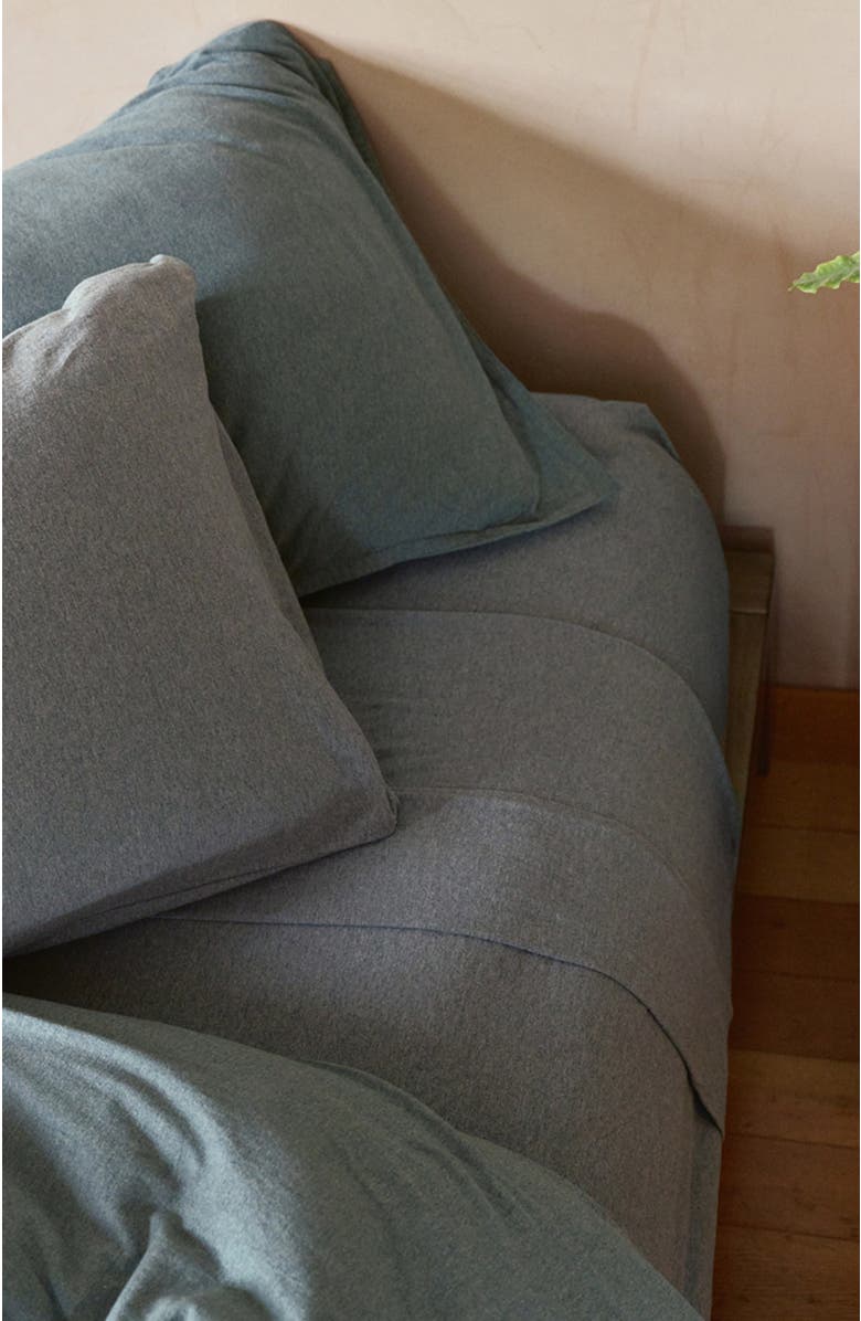 Pact Organic Cotton Organic Favorite Tee Jersey Flat Sheet, Alternate, color, Medium Grey Heather