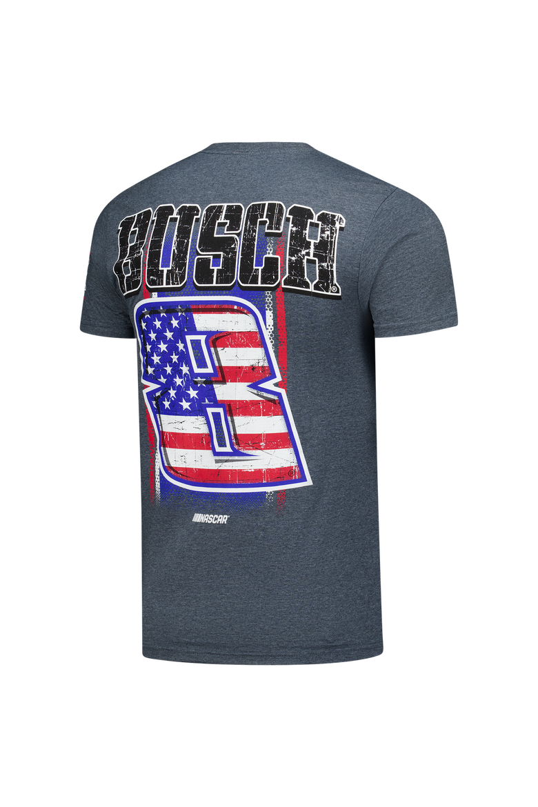 Men's Classic Ink Heather Gray Kyle Busch 3-Spot Lifestyle T-Shirt, Alternate, color, Heather Gray