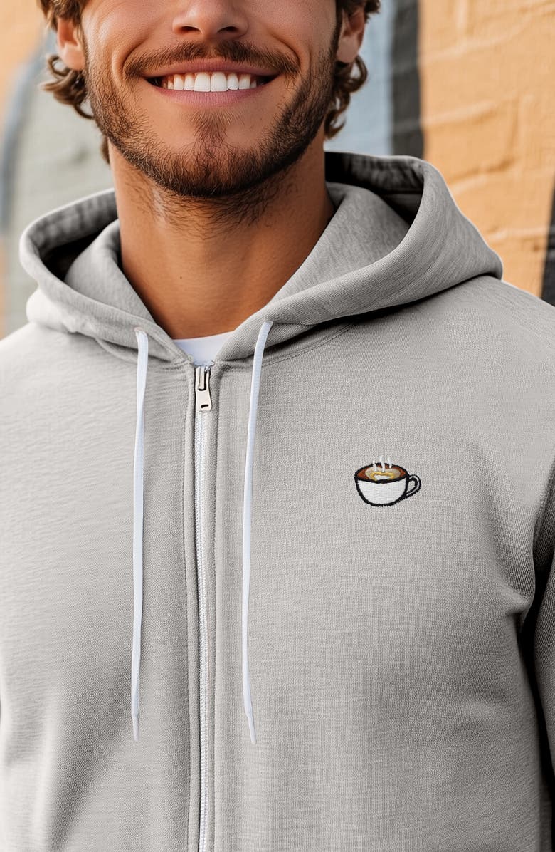 Dalix Cappuccino Zip Hoodie, Alternate, color, Silver