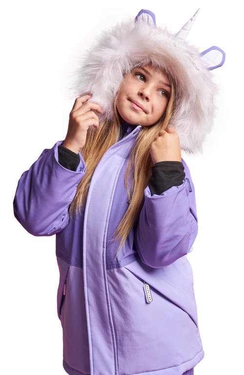 Roarsome Sparkle The Unicorn Ski Jacket In Lilac
