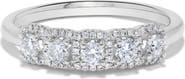Ancona Fine Jewelry Five Diamond Round Halo Ring in 14K White Gold