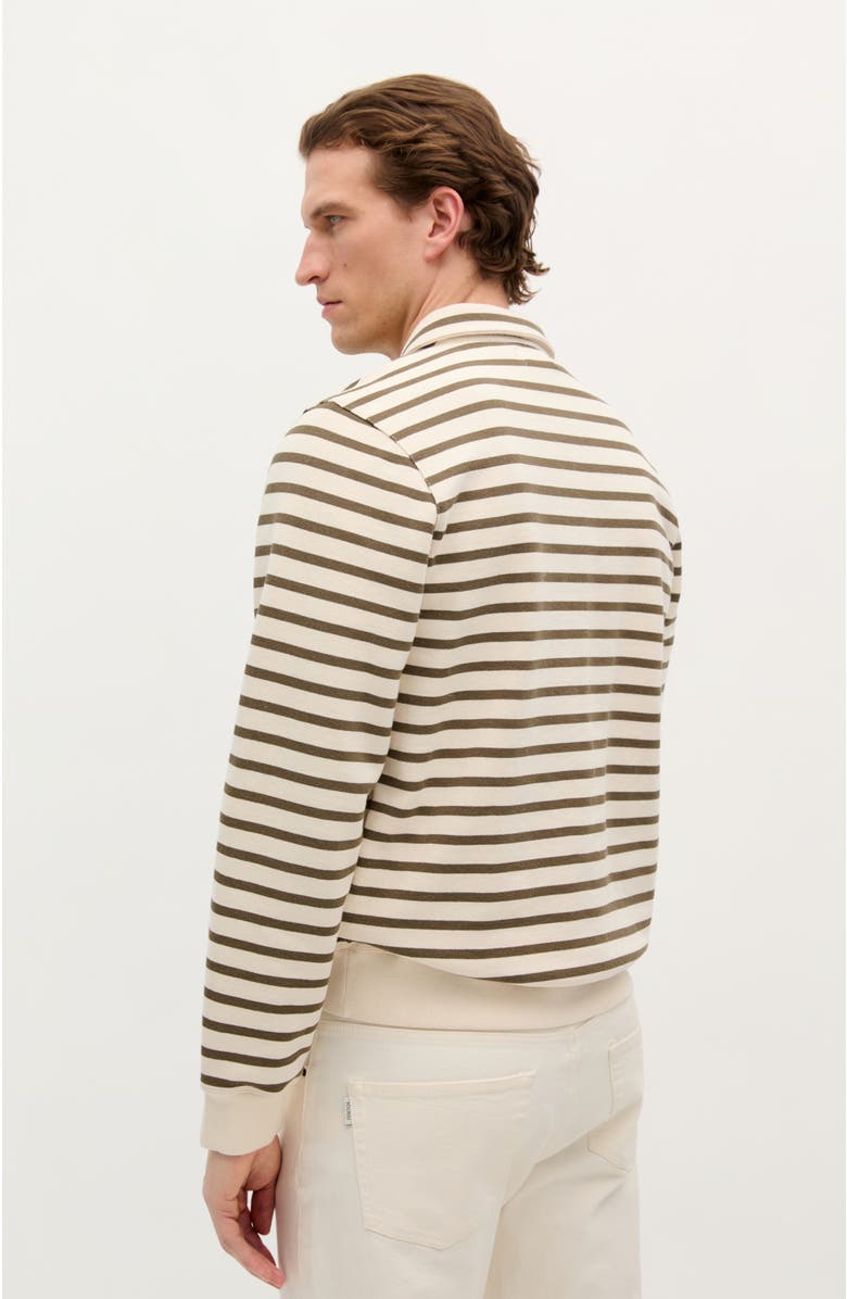 Scalpers Stripes Zipper Sweater, Alternate, color, Khaki