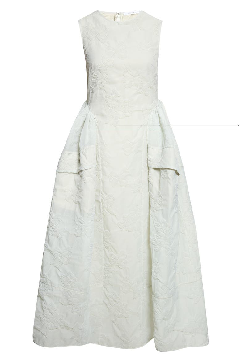Duana Bow Jacquard Maxi Dress, Alternate, color, PALE GREEN