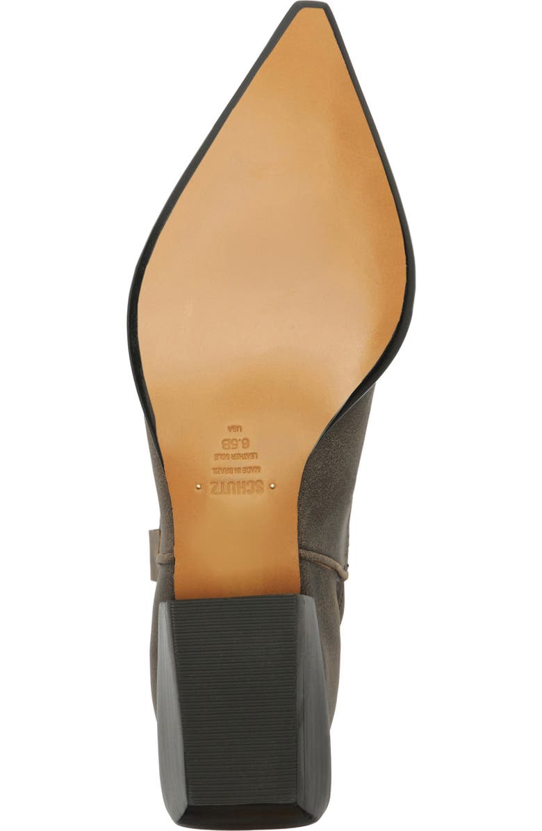 Schutz Ashley Pointed Toe Western Boot, Alternate, color, Black