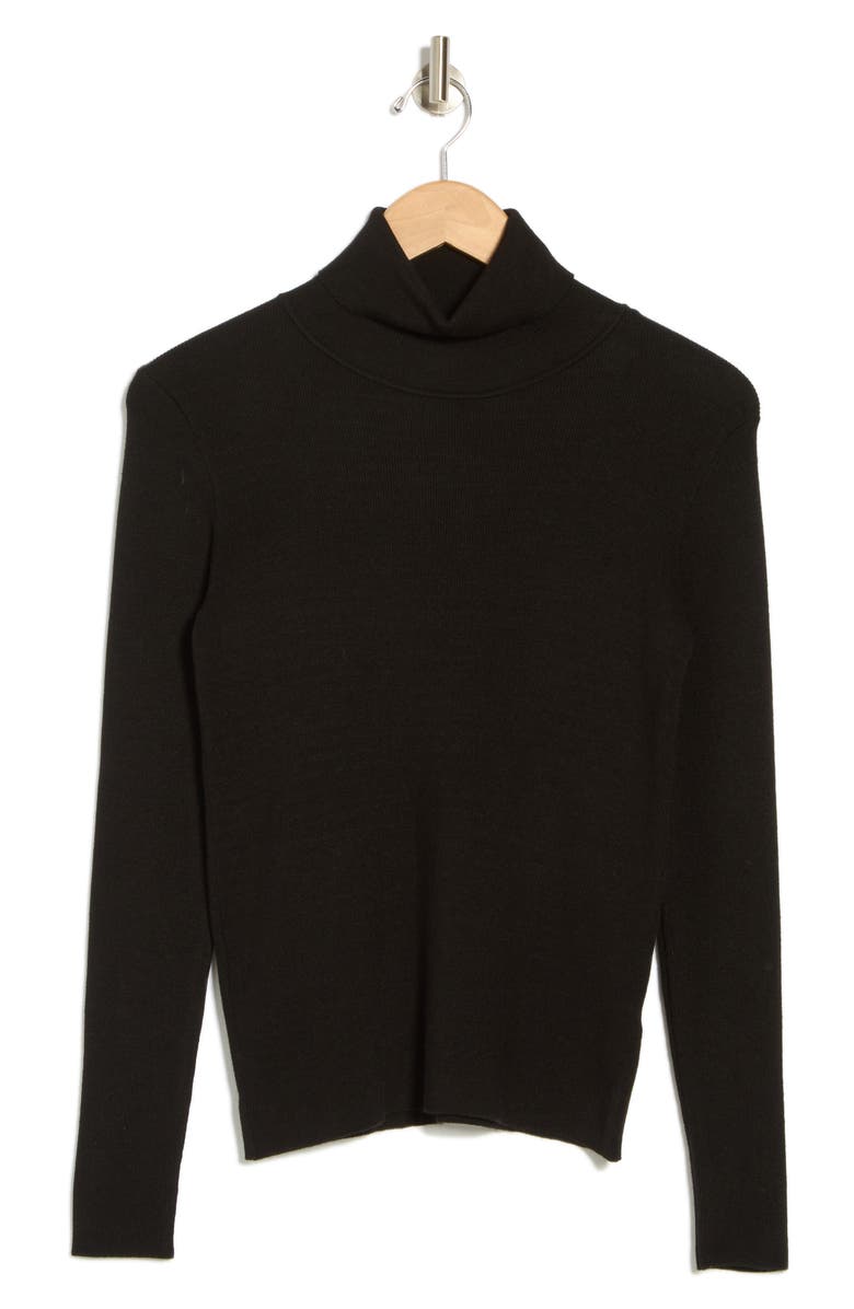 T Tahari Turtleneck Sweater, Alternate, color, Black