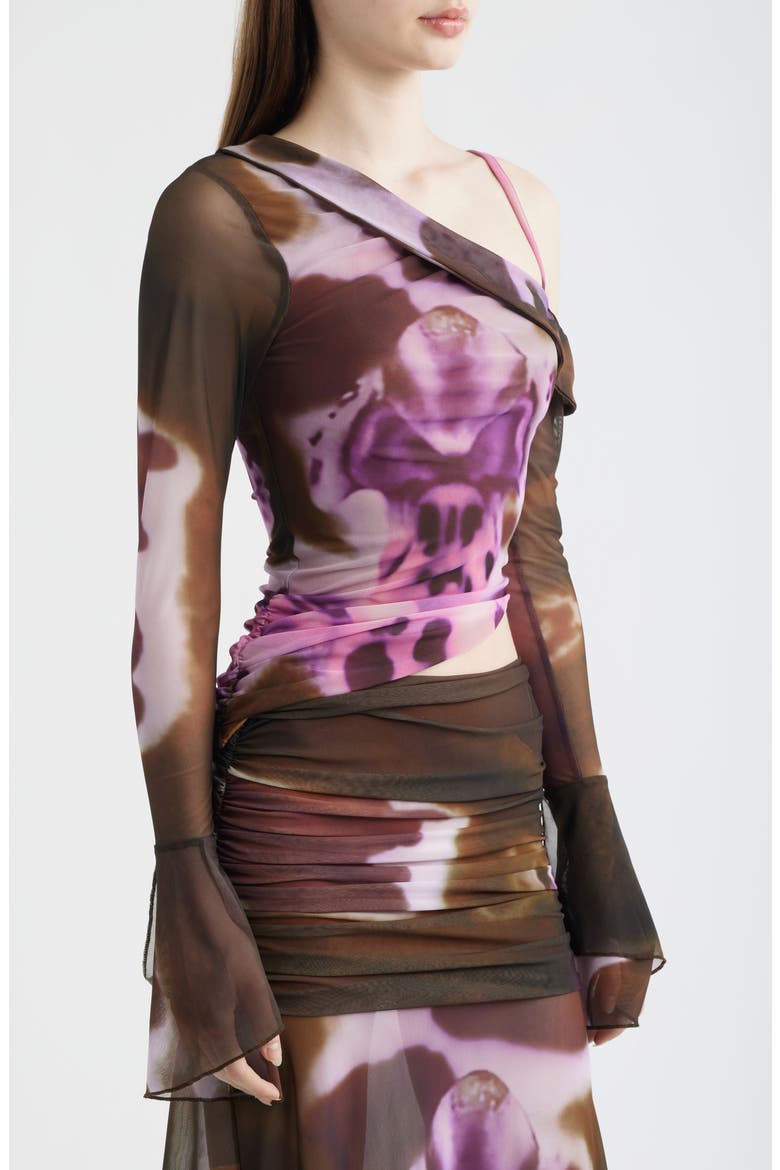 Susurro Print Off the Shoulder Top, Alternate, color, MOKA