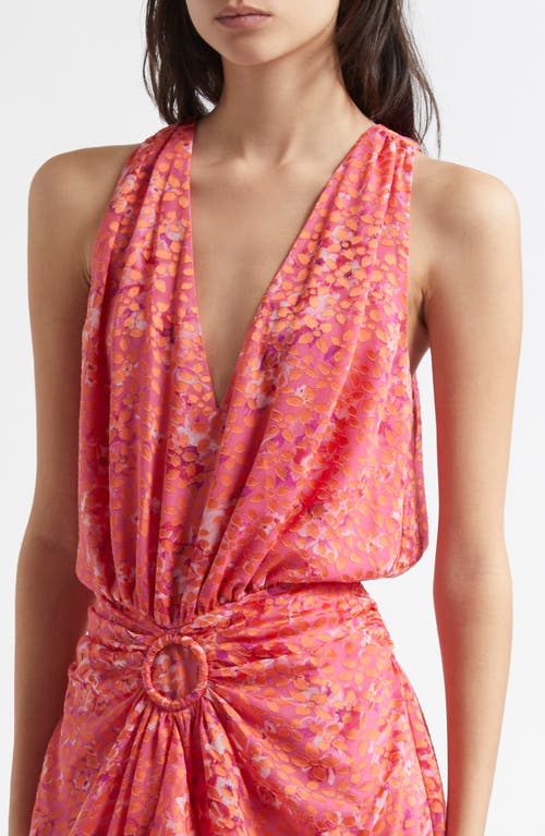 Shop Ramy Brook Athena Ruffle Cocktail Dress In Pink Petunia Petal
