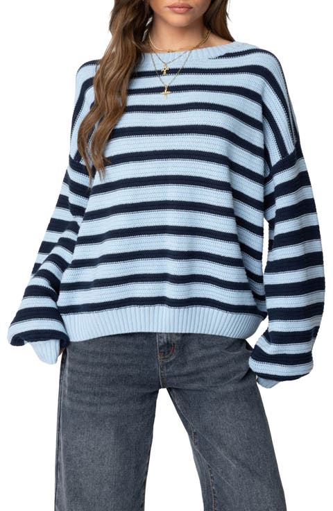 Aerin Oversize Stripe Cotton Sweater
