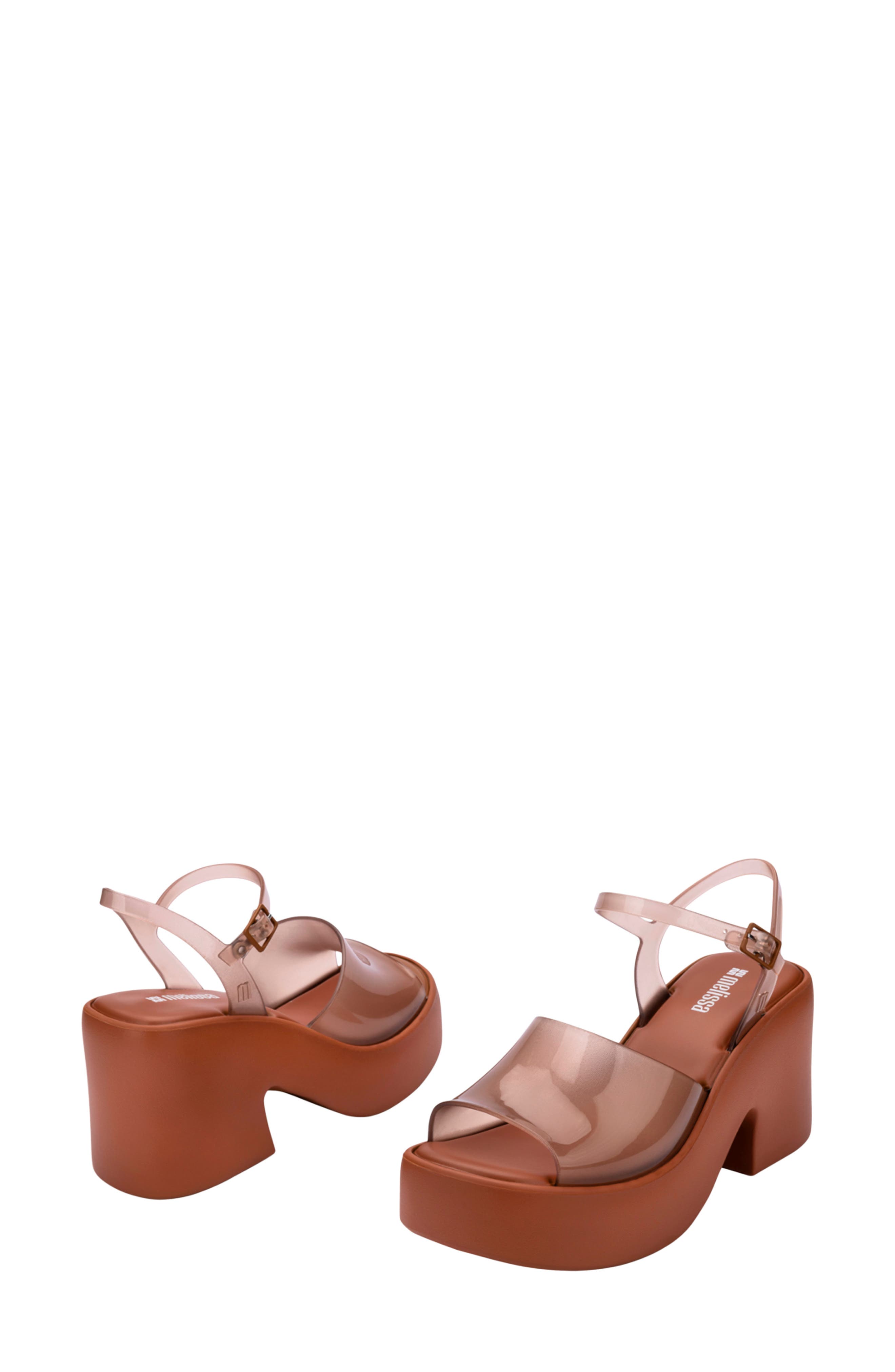 Lina Ankle Strap Platform Sandal, Alternate, color, BROWN/TRANSPARENT