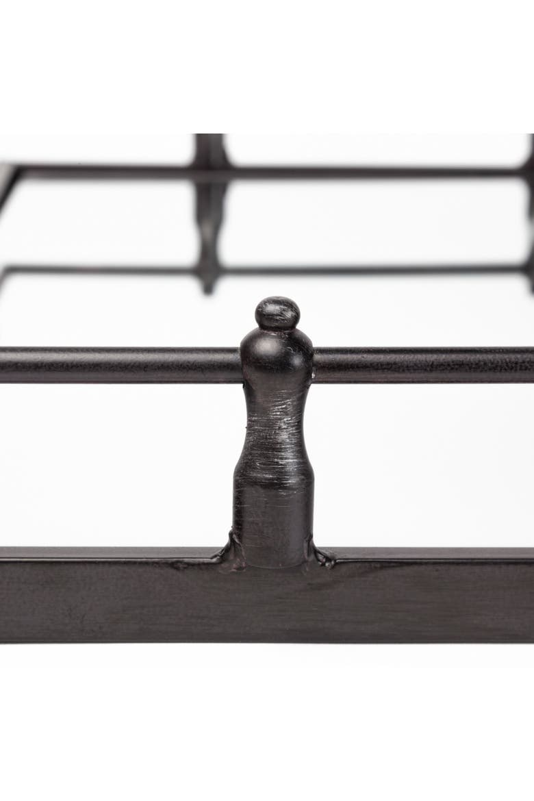 Christa Metal Mirrored Base Square Tray, Alternate, color, Black