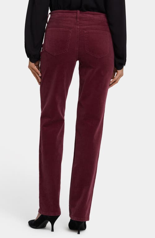 Nydj Marilyn Corduroy Straight Leg Pants In Red