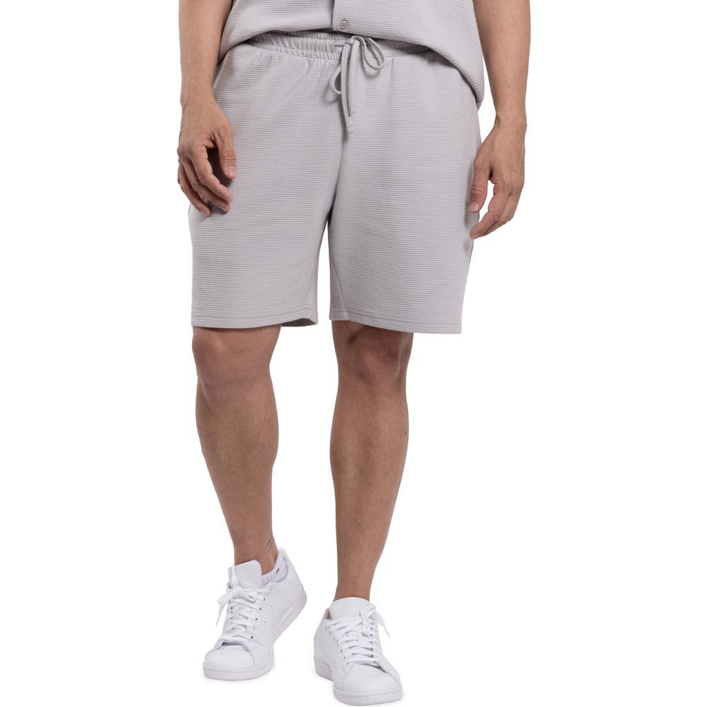 Spring + Mercer Textured Golf Shorts In Gray