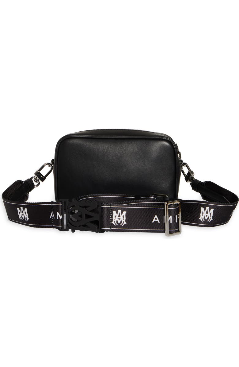 AMIRI Monogram Logo Leather Camera Bag, Alternate, color,