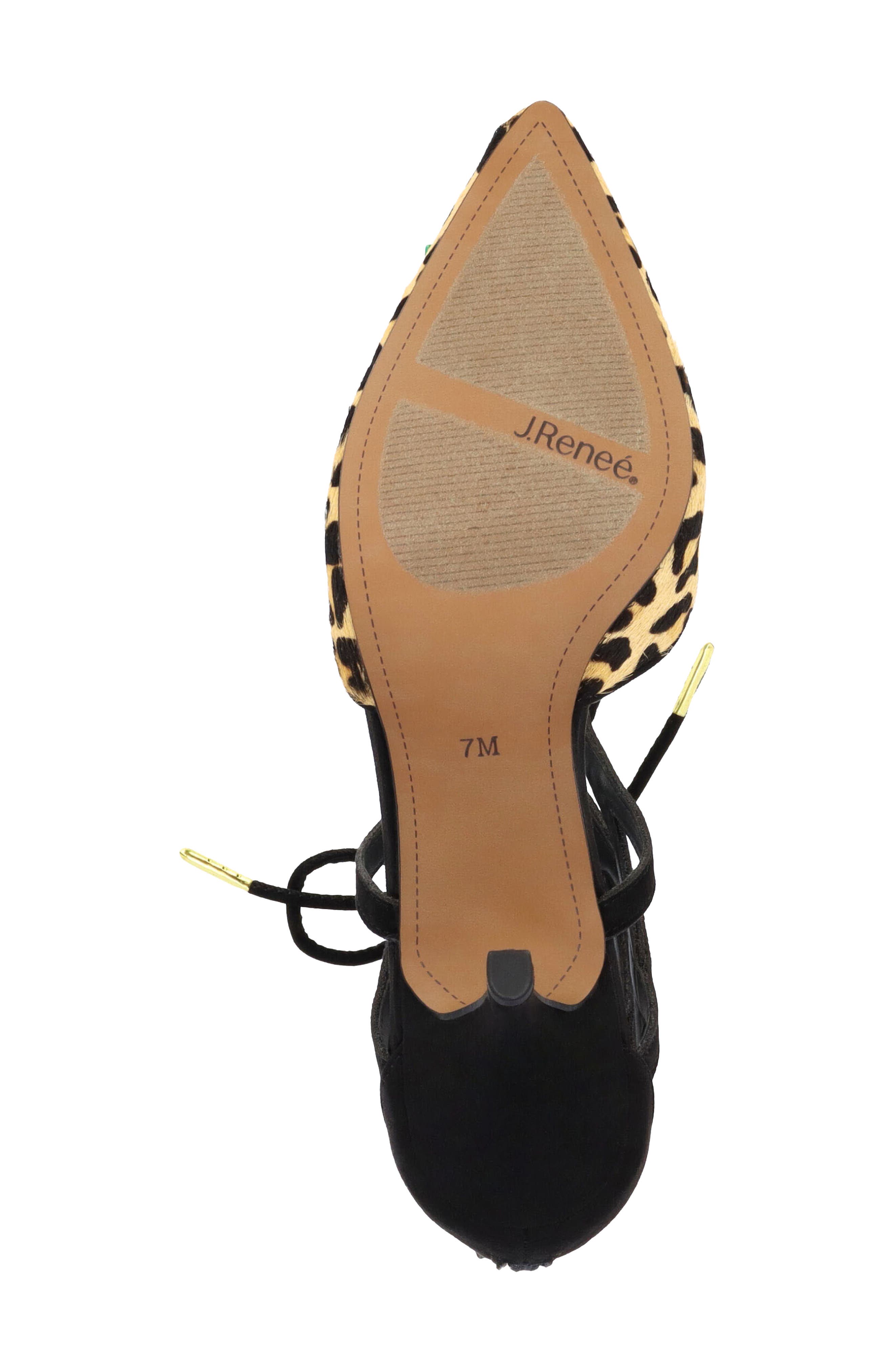 J. Reneé Milina Ankle Strap Pointed Toe Pump, Alternate, color, Black/ Brown