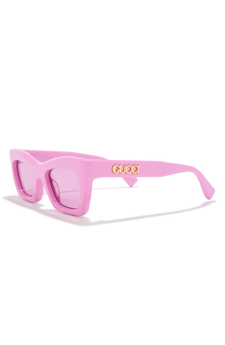 Gucci 49mm Square Sunglasses, Alternate, color, Pink Pink Pink