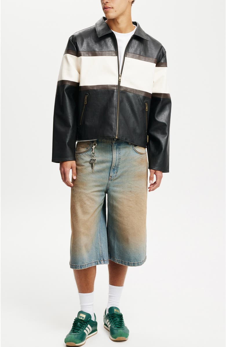 Cotton On Joey Faux Leather Jacket, Alternate, color, 