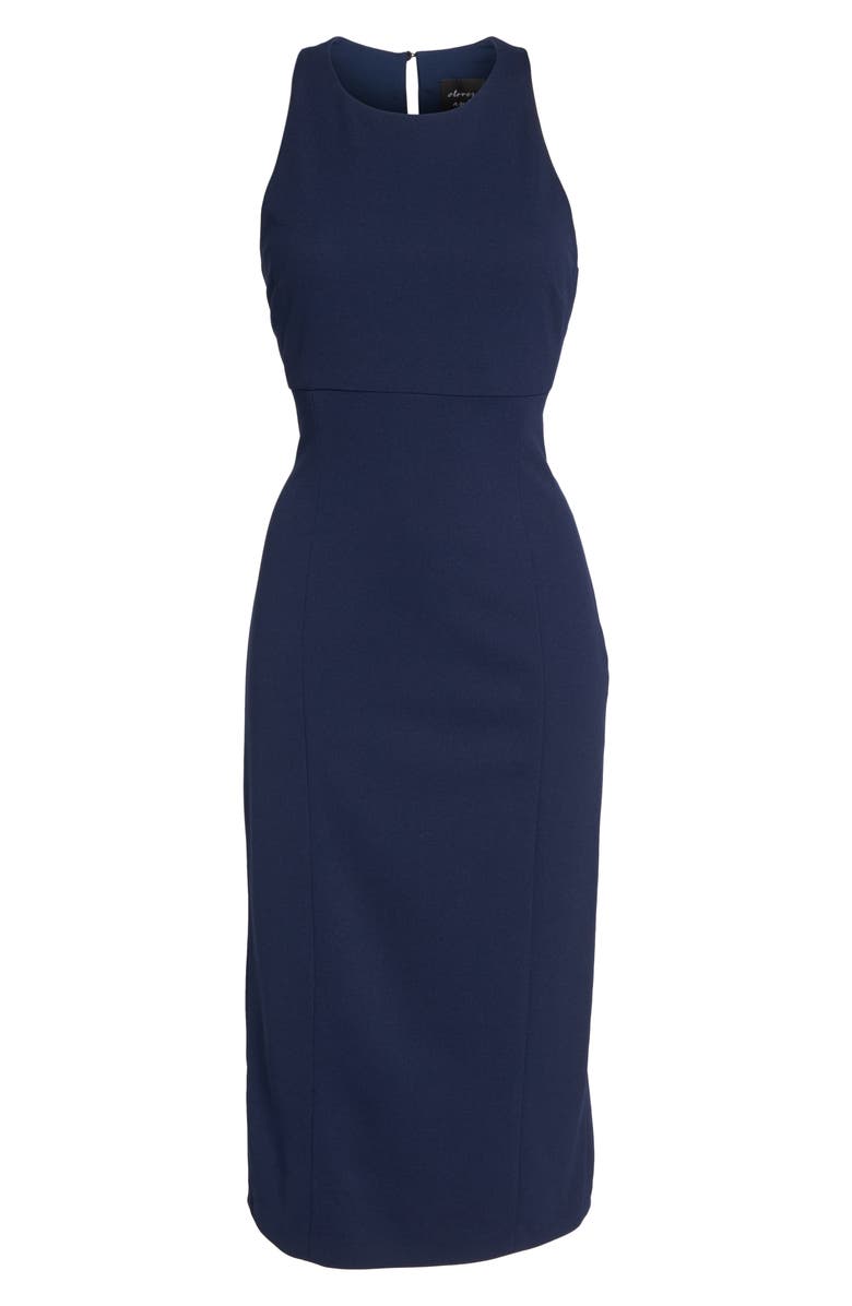 Clover and Sloane Open Back Sheath Dress, Alternate, color, 