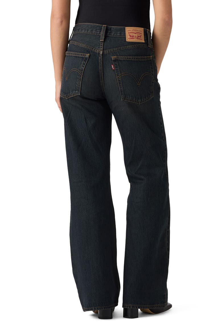 Middy Mid Rise Loose Bootcut Jeans, Alternate, color, DOUBLE BREWED PSK