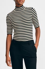 Isaac Mizrahi New York Mock Neck Poor Boy Sweater