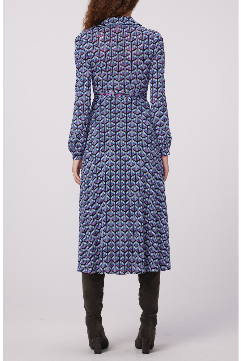 Phoenix Reversible Long Sleeve Dress, Alternate, color, FISHNET FRL/STADIUM GEO PURL