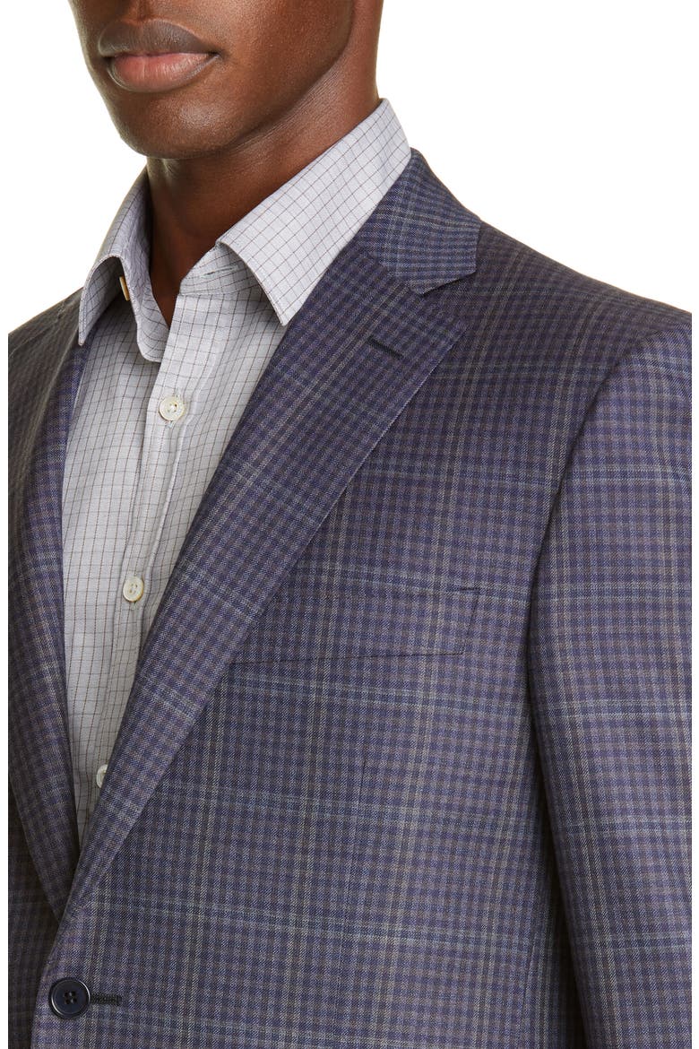 Sienna Soft Classic Fit Microcheck Wool Sport Coat, Alternate, color, BROWN