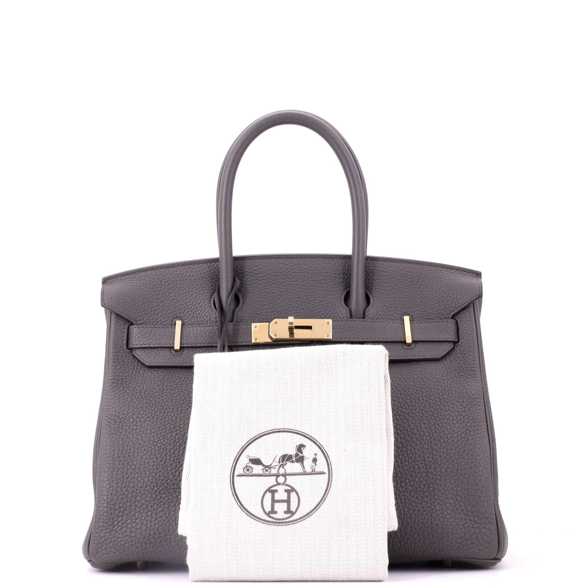 Pre-Owned Hermes Birkin Handbag Grey Togo with Rose Gold Hardware 30, Alternate, color, Etain