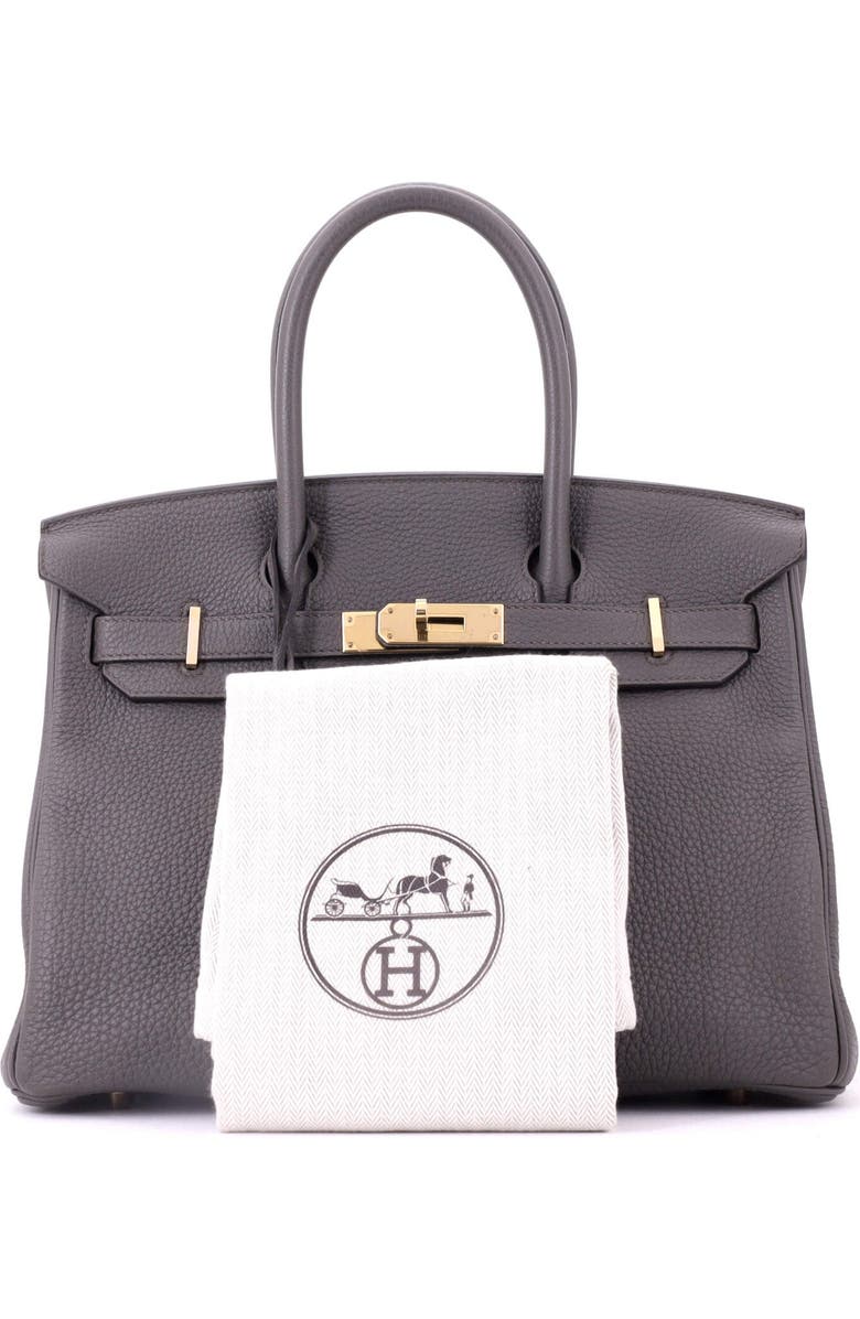Pre-Owned Hermes Birkin Handbag Grey Togo with Rose Gold Hardware 30, Alternate, color, Etain