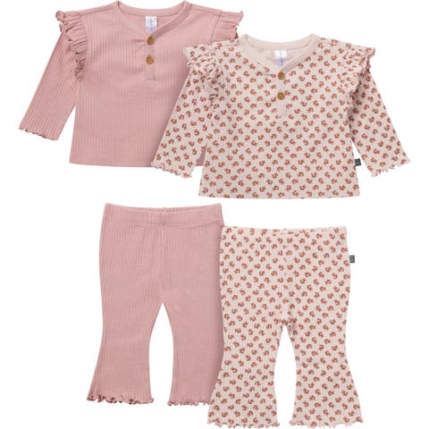 Henley Ruffle Tops with Pants Set (Baby)
