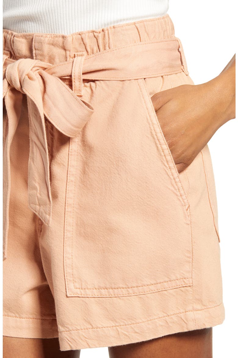 Kai Paperbag Waist Shorts, Alternate, color, SULFUR WARM ADO