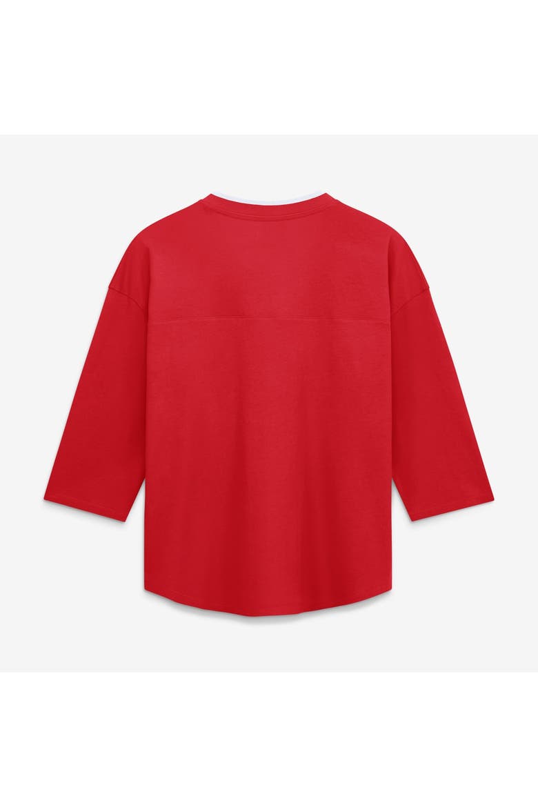 Women's Fanatics  Red Kansas City Chiefs Team First Deceptive Juke 3/4-Sleeve V-Neck T-Shirt, Alternate, color, Red