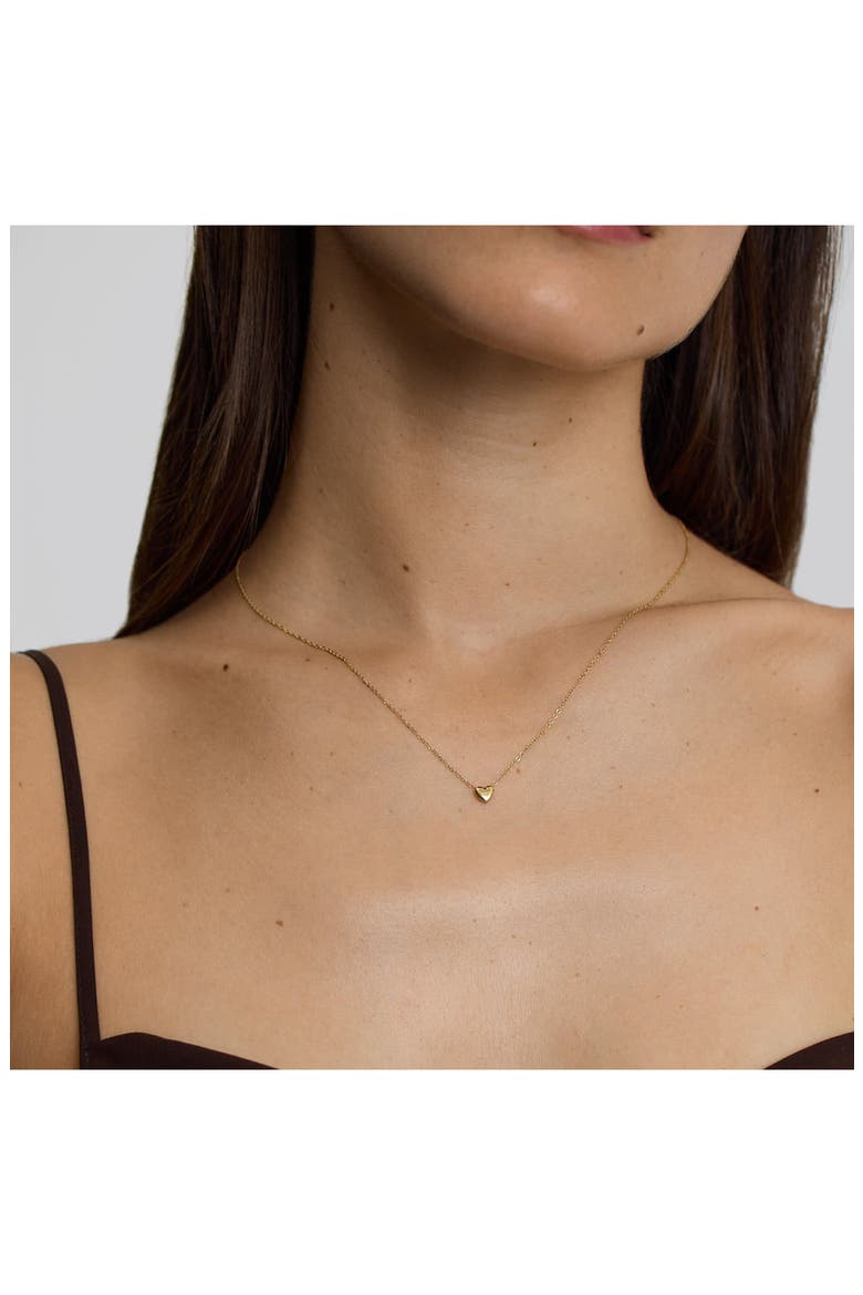 Mini Heart Pendant Necklace, Alternate, color, GOLD