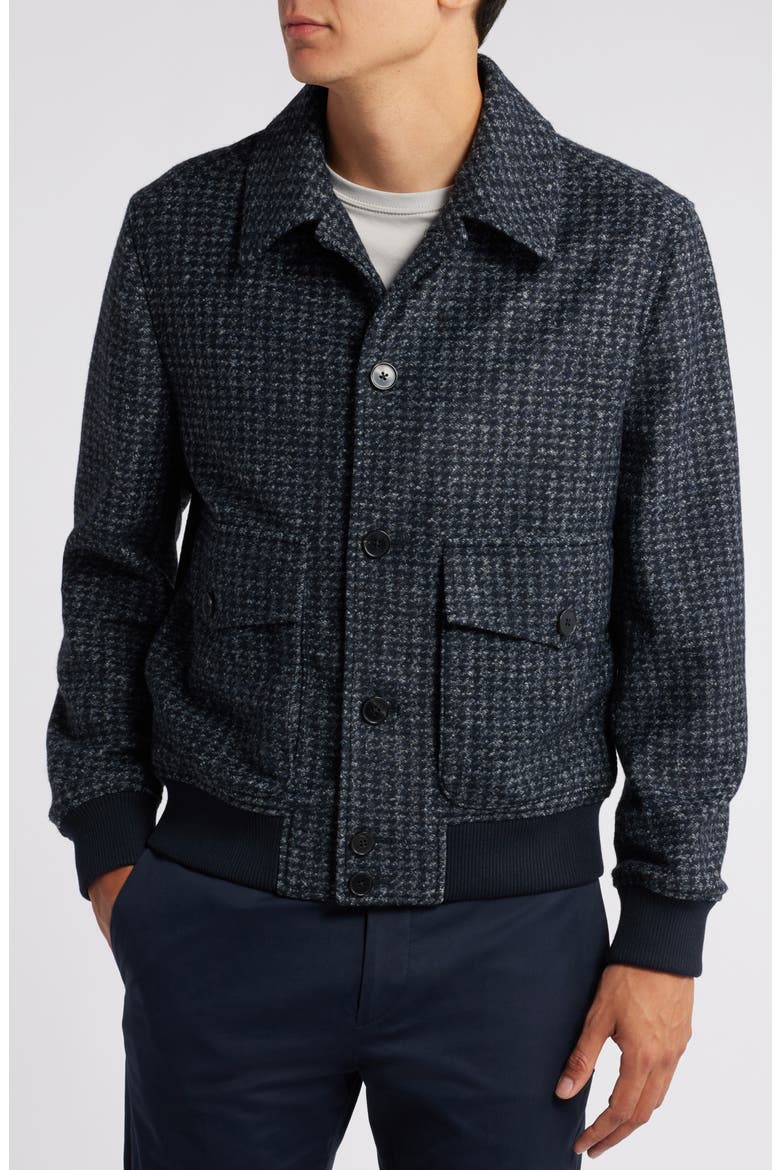 Packer Tweed Button-Up Jacket, Alternate, color, NAVY MELANGE