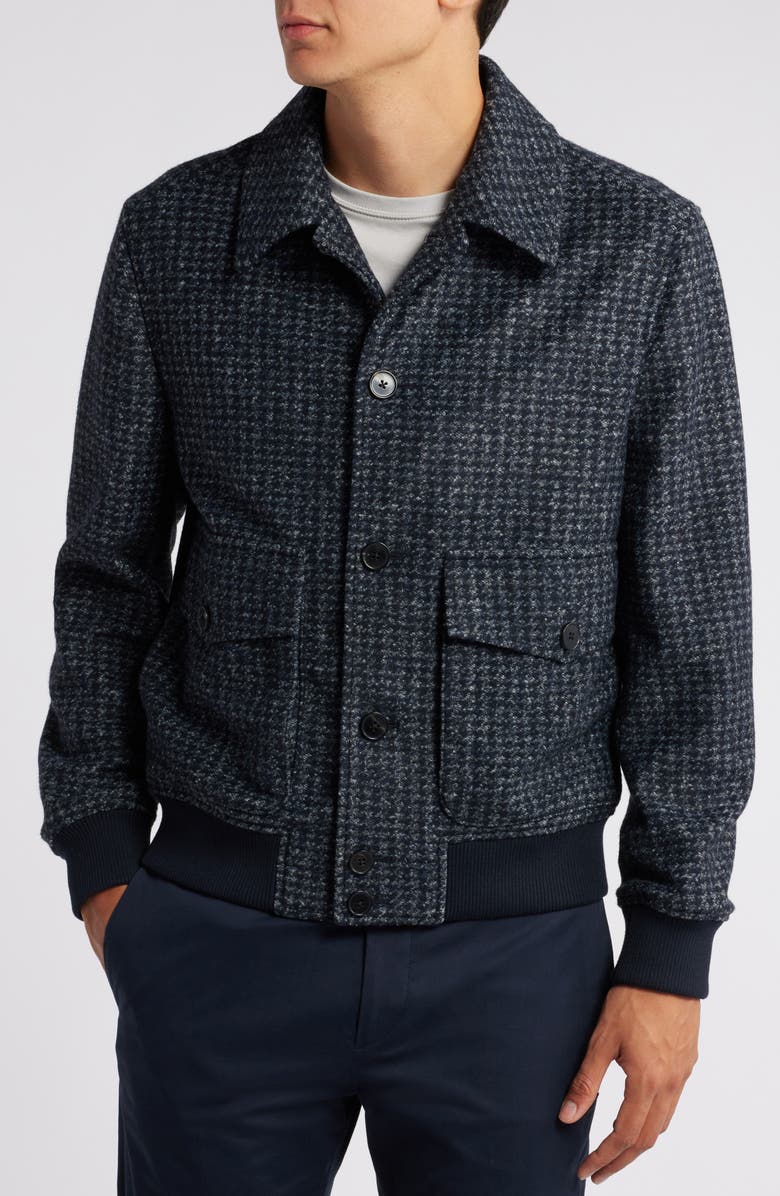 Reiss Packer Tweed Button-Up Jacket, Alternate, color, 