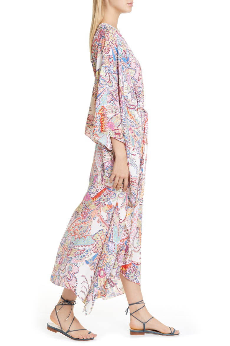 Paisley Cover-Up Caftan, Alternate, color, MULTI