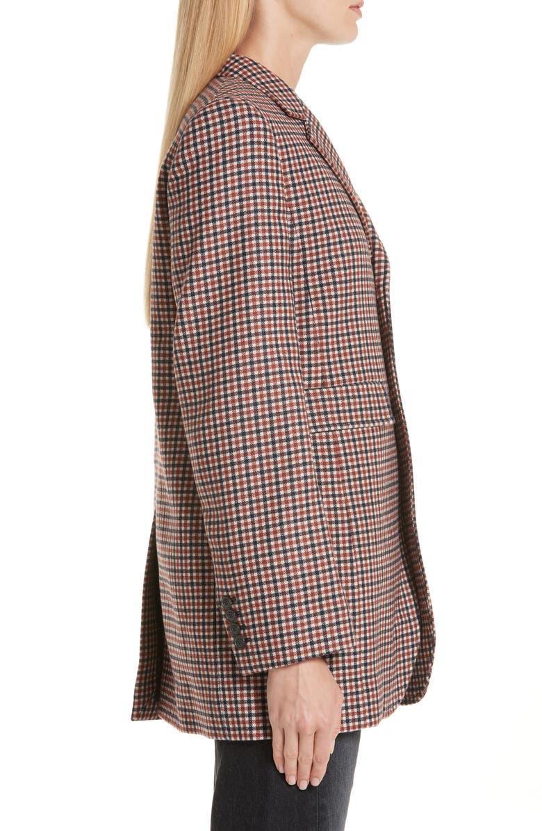 Balenciaga Check Stretch Wool Blazer, Alternate, color, 