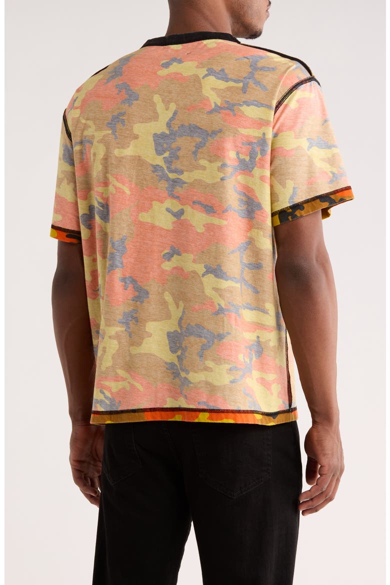Sensation Camo T-Shirt, Alternate, color, ORANGE