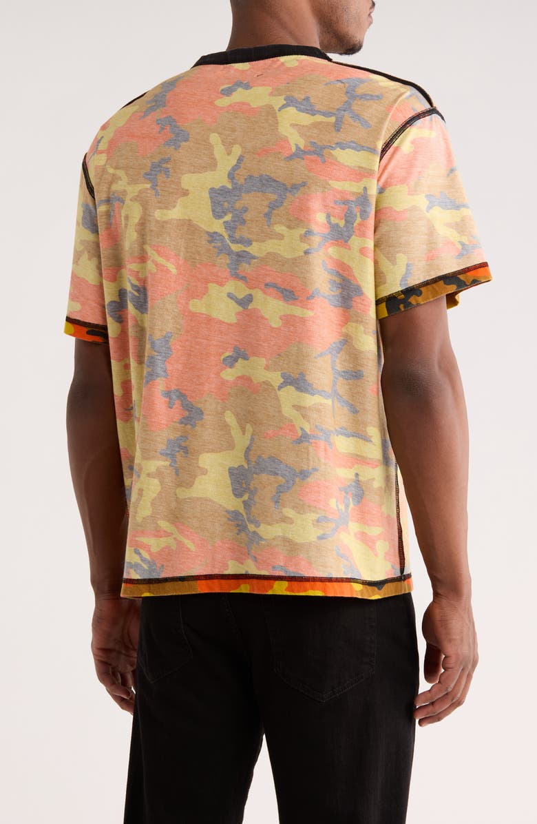 PLEASURES Sensation Camo T-Shirt, Alternate, color, Orange