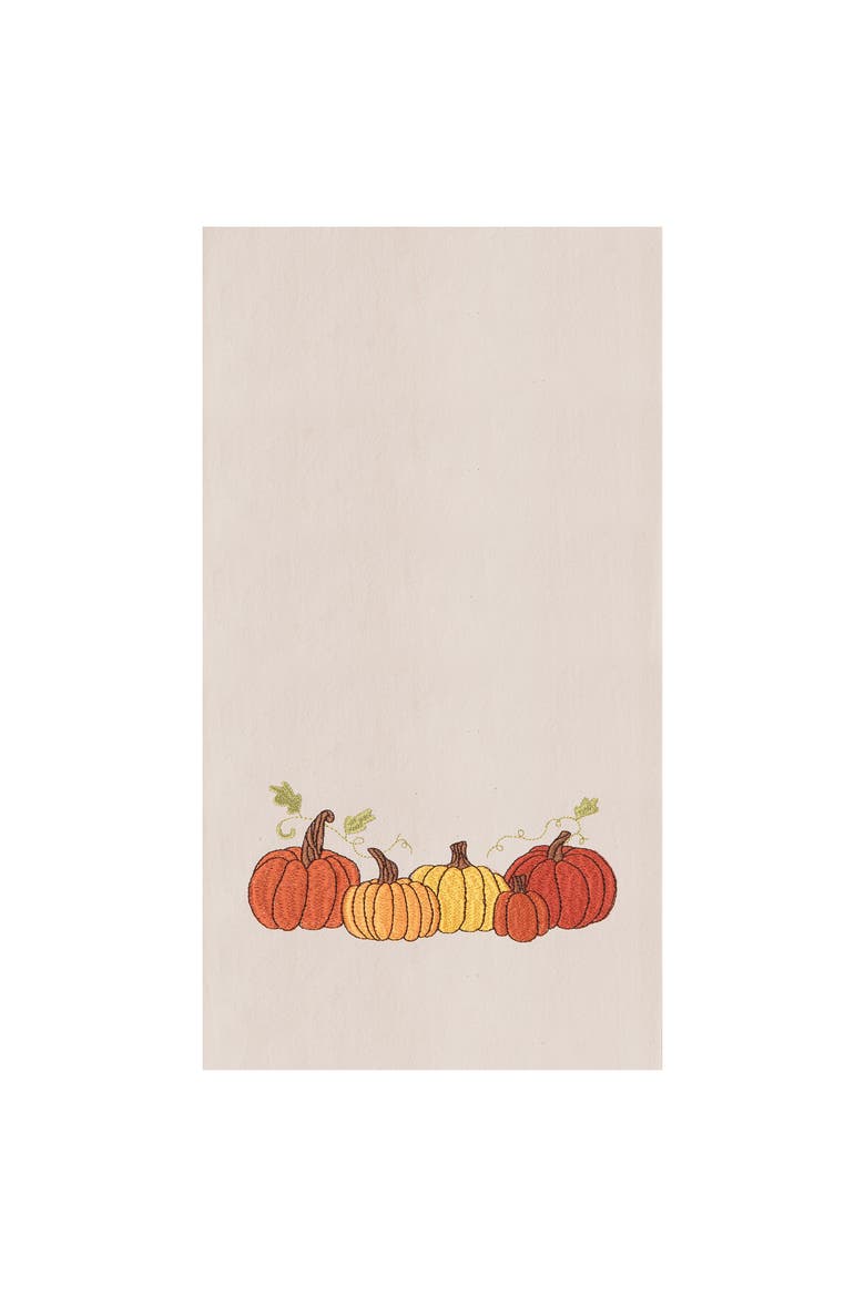 Pumpkin Patch Kitchen Fall Harvest Dishtowel, Main, color, White