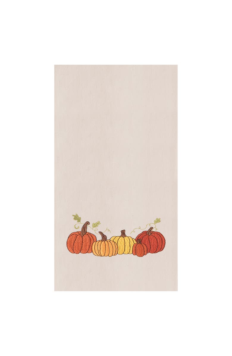 C&F Home Pumpkin Patch Kitchen Fall Harvest Dishtowel, Main, color, White