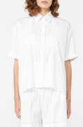 Max Mara Pittura Short Sleeve Stretch Cotton Blend Cover-Up Shirt