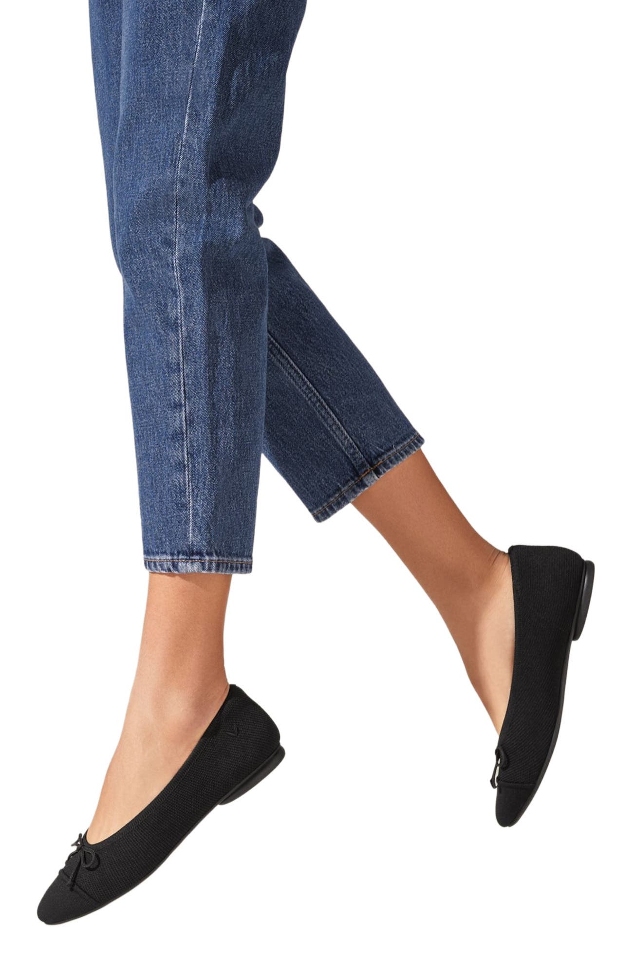 VIVAIA Almond-Toe Bow Flats, Alternate, color, Black