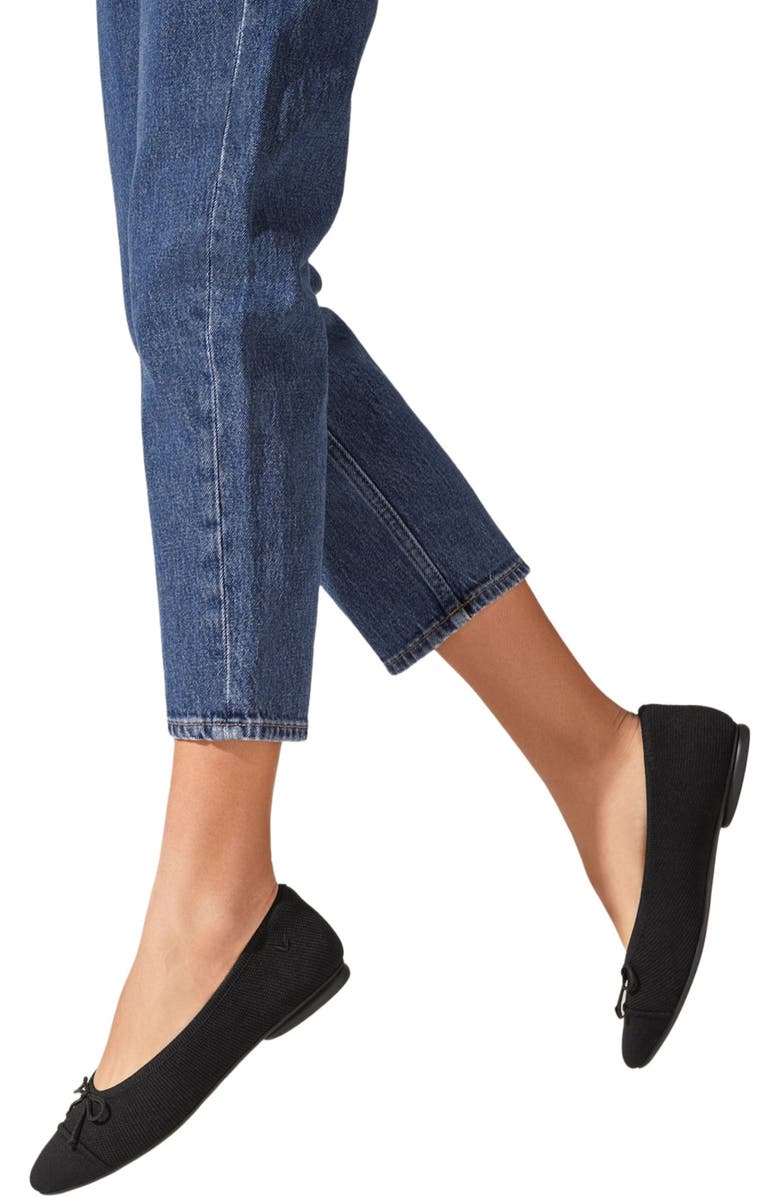 VIVAIA Almond-Toe Bow Flats, Alternate, color, Black