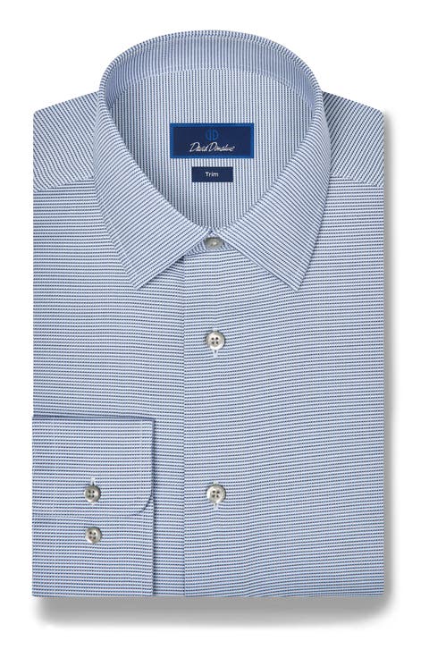 Trim Fit Stretch Micro Twill Shirt