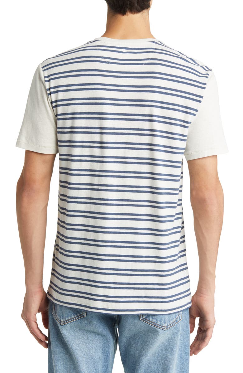 Rails Valencia Stripe Hemp & Organic Cotton Pocket T-Shirt, Alternate, color, 