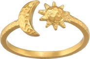 Satya Jewelry Illuminated Spirit Moon Sun Adjustable Ring
