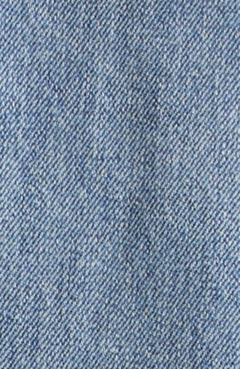 Maison Margiela Corduroy Collar Denim Sports Jacket, Alternate, color, Light Blue