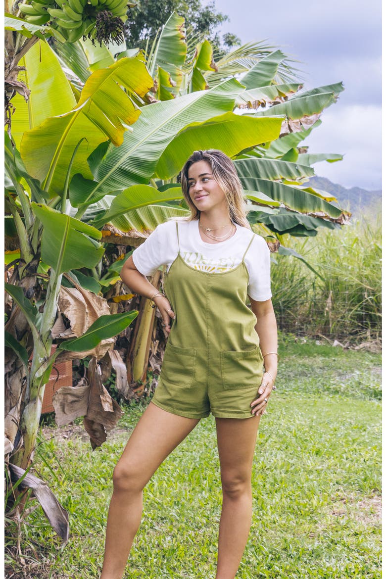 Wavy Days Romper, Alternate, color, VINTAGE MOSS