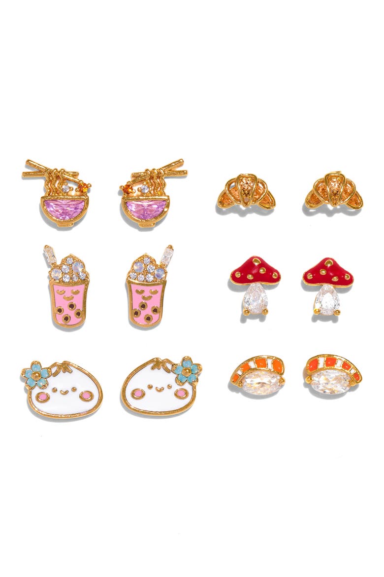 Juicy Dumpling Stud Earrings, Alternate, color, GOLD