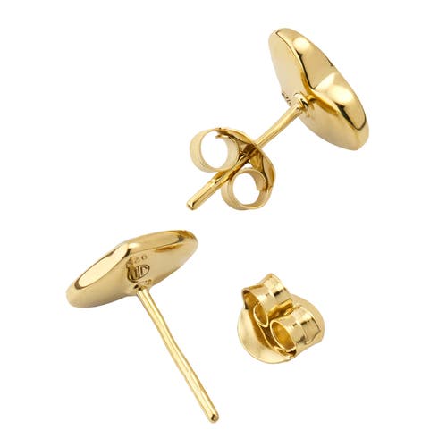 Jan Leslie Heart Stud Earring Set In Sterling With 18k Gold Overlay In Green